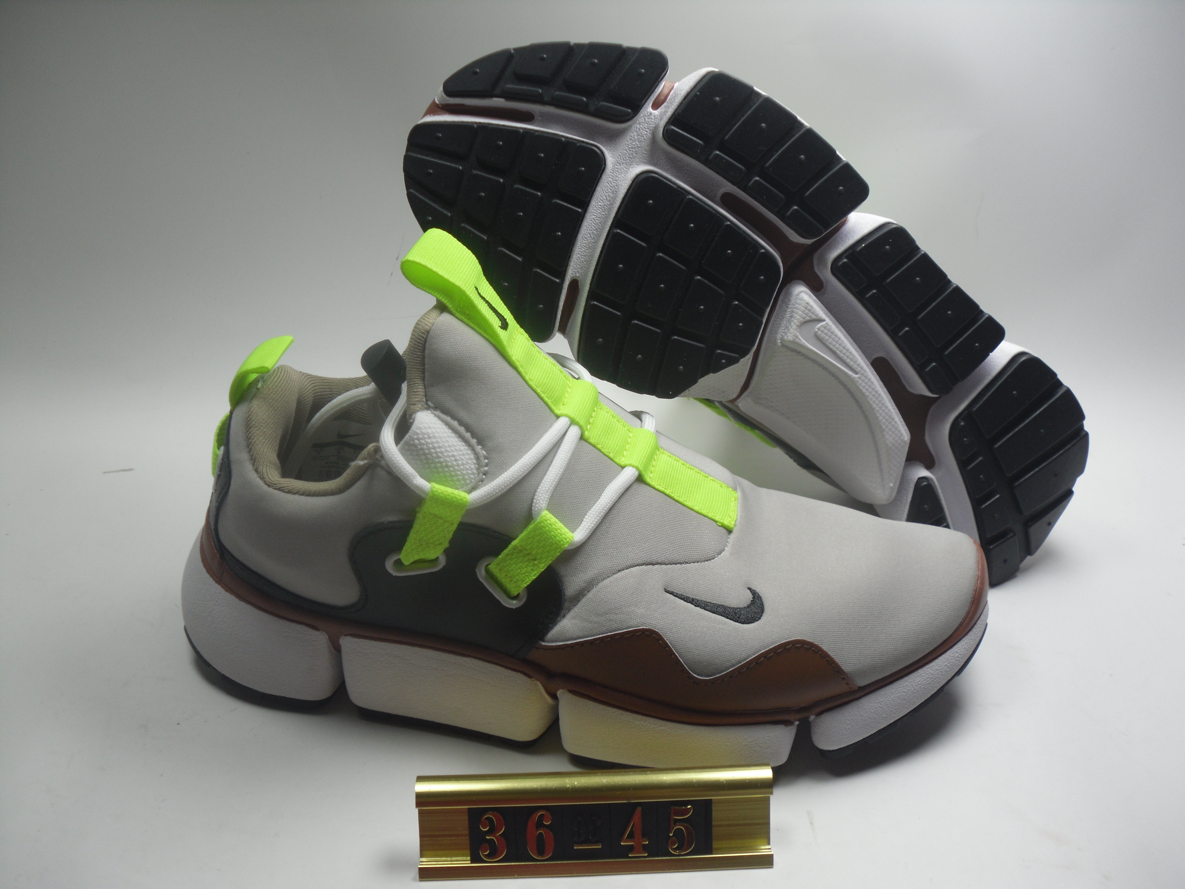 Women Nike Air Huarache 5 Grey Fluorscent Green Shoes